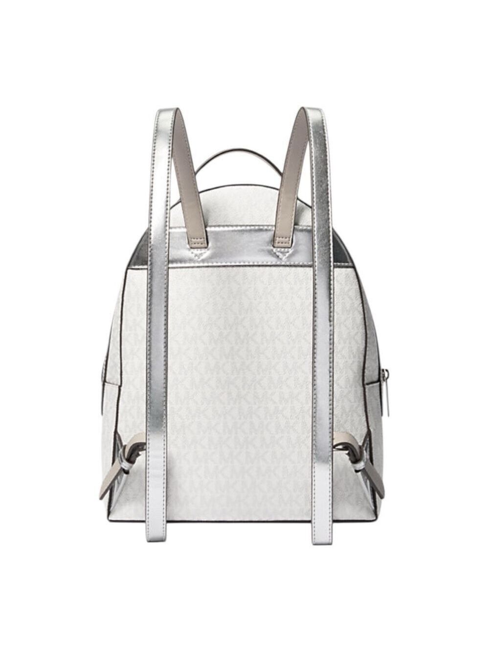 Michael Kors White Monogram Backpack Dome-Shaped Design NWT ( No Box ) Sheila - Picture 6 of 17
